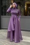 Annabel Tesettür Abiye Lila