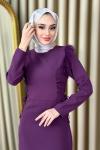 Perla Elbise Mor