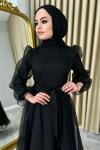 Elfida Tül Abiye Siyah