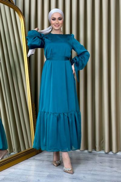 Sena Janjan Elbise Turkuaz