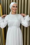Sena Janjan Elbise Beyaz