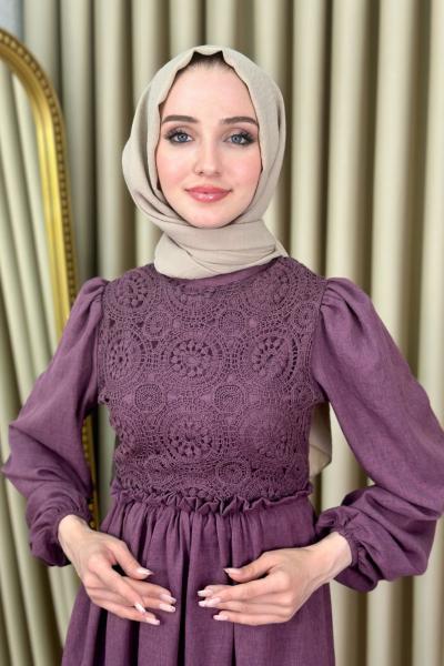 SERPİL ELBİSE Mürdüm