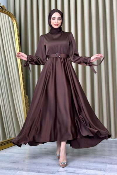 Sevgi Abiye Tesettür Kahverengi