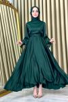 Sevgi Abiye Tesettür Koyu Yeşil