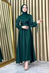 Sevgi Abiye Tesettür Koyu Yeşil
