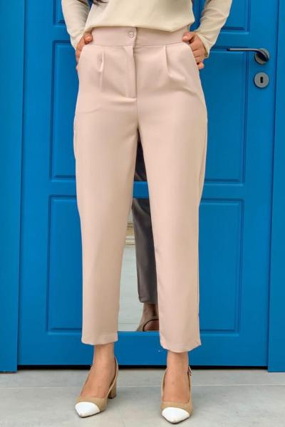 Selin Havuç Pantolon Taş Rengi