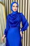Zeynep Abiye Tesettür Saks Mavisi