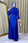 Zeynep Abiye Tesettür Saks Mavisi