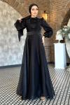 Mercan abiye tesettür Siyah