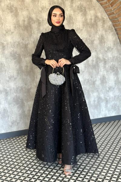 Dilara Tesettür abiye Siyah