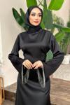 Filiz Tesettür Abiye Siyah