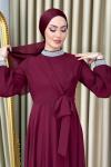 NİLÜFER Tesettür Abiye Bordo