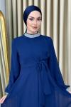 NİLÜFER Tesettür Abiye Lacivert