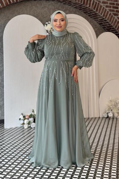 Kumsal Abiye Mint Yeşili