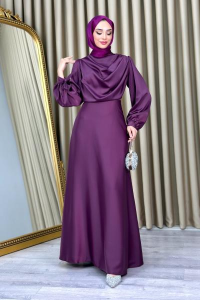 Zeynep Abiye Tesettür Mor