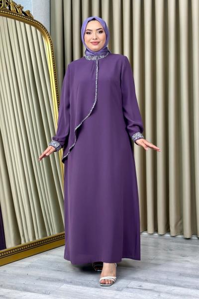 Deniz Abiye Tesettür Lila