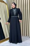Hümeyra tesettür abiye Siyah
