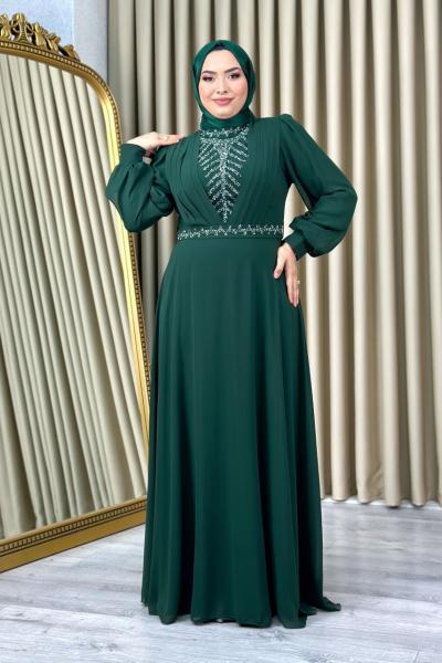 Hümeyra tesettür abiye Zümrüt