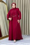 Firdevs tesettür abiye Bordo