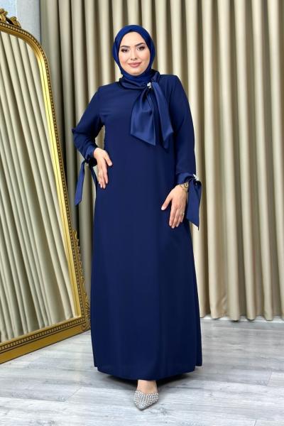 Sevilay tesettür abiye Lacivert