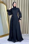 Azize tesettür abiye Siyah