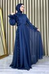 Azize tesettür abiye Lacivert