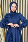 Azize tesettür abiye Lacivert