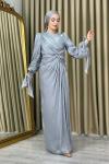 Rabia tesettür abiye Gri