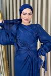 Rabia tesettür abiye Lacivert