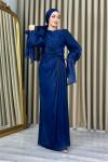 Rabia tesettür abiye Lacivert