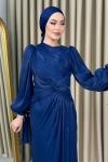 Rabia tesettür abiye Lacivert