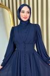 Türkan tesettür abiye Lacivert
