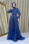 Gülnaz tesettür abiye Lacivert