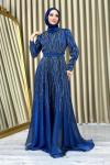 Gülnaz tesettür abiye Lacivert
