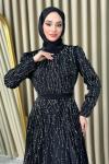 Gülnaz tesettür abiye Siyah
