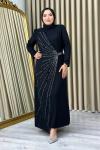 Gonca tesettür abiye Siyah