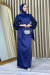 Damla tesettür abiye Lacivert