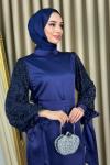 Damla tesettür abiye Lacivert