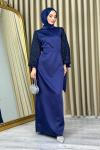 Damla tesettür abiye Lacivert