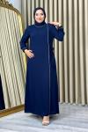 Asiye büyük beden tesettür abiye Koyu Lacivert