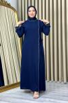 Asiye büyük beden tesettür abiye Koyu Lacivert