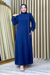 Asiye büyük beden tesettür abiye Lacivert