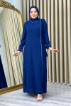 Asiye büyük beden tesettür abiye Lacivert