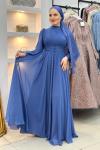 Türkan tesettür abiye Mavi