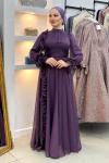 Azize tesettür abiye Mor
