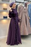 Azize tesettür abiye Mor