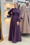 Azize tesettür abiye Mor