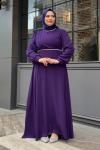 Füsun tesettür abiye Mor