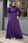 Füsun tesettür abiye Mor