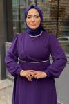 Füsun tesettür abiye Mor